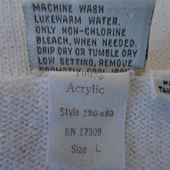 Pykettes Vintage Sweater Short Slv V Neck Arrows L - Picture 8 of 8